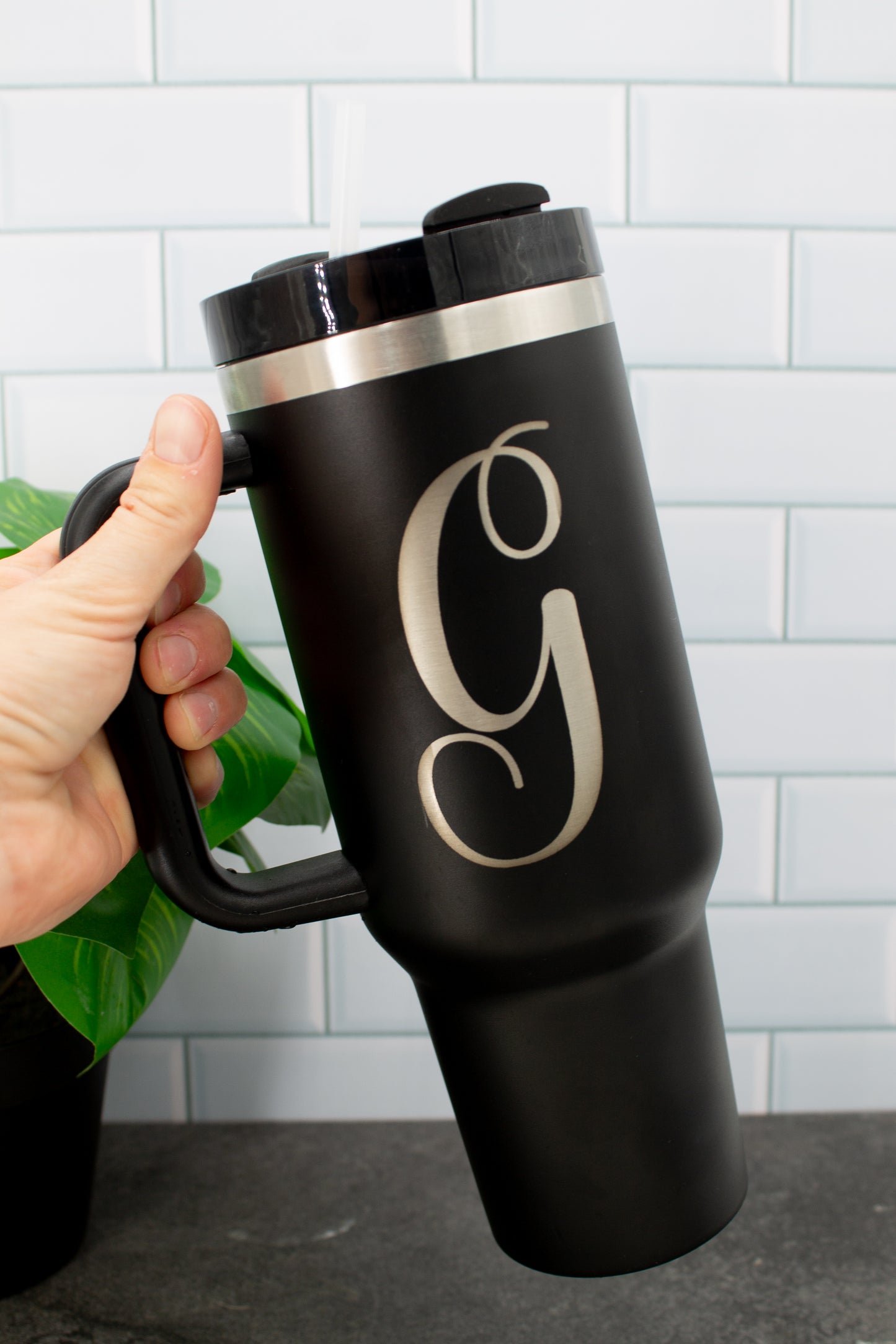 40 Oz Insulated Tumbler with Handle - Single Color