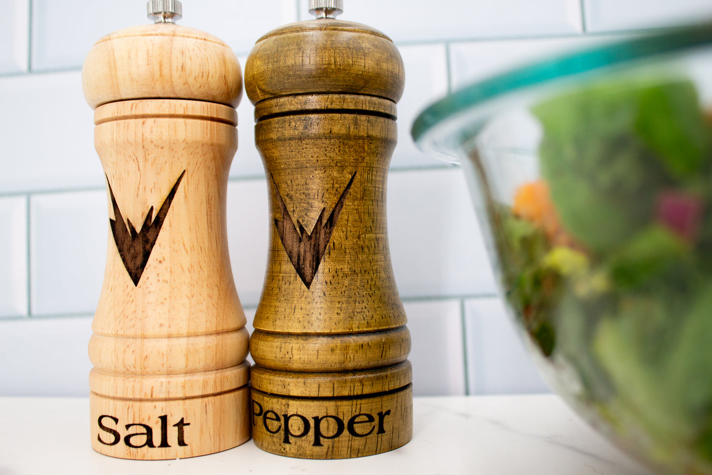 Customs Engraved Salt and Pepper Grinders