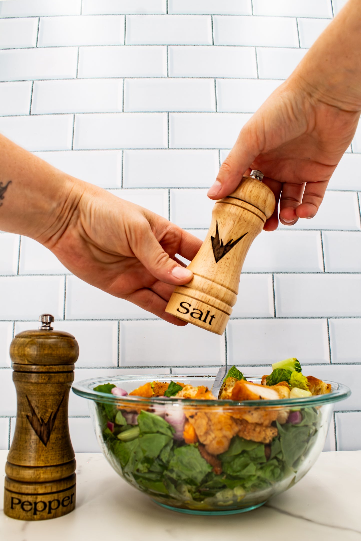 Customs Engraved Salt and Pepper Grinders
