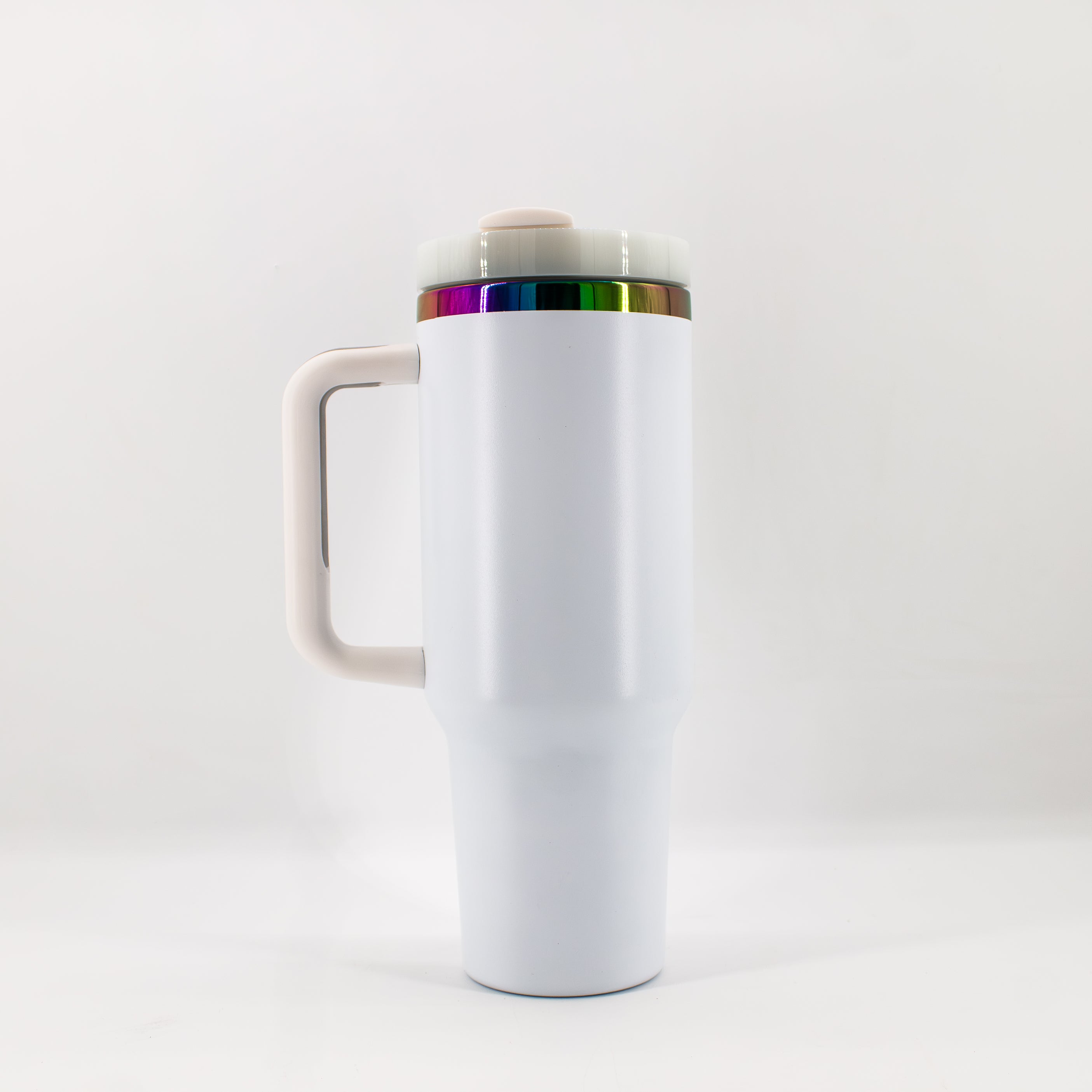 40 oz Rainbow-Plated Tumbler – Insulated Stainless Steel Cup for Hot & and Cold Drinks