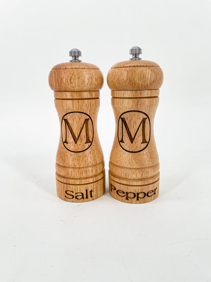 Customs Engraved Salt and Pepper Grinders