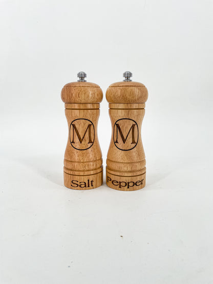 Customs Engraved Salt and Pepper Grinders