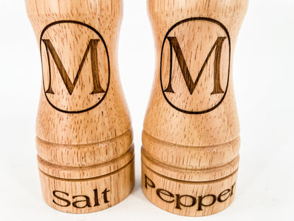 Customs Engraved Salt and Pepper Grinders