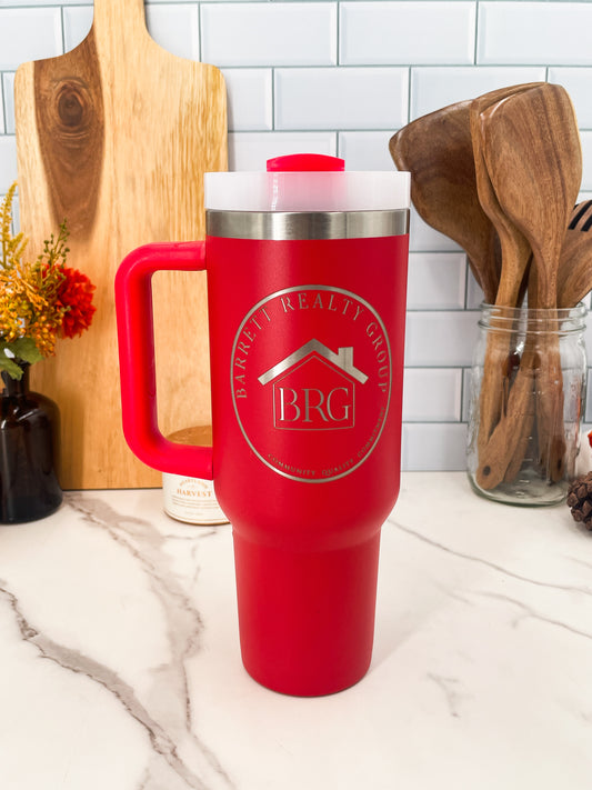 40 Oz Insulated Tumbler with Handle - Single Color